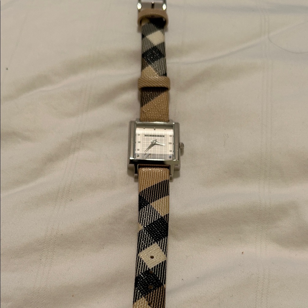 Burberry Plaid Square Face Watch